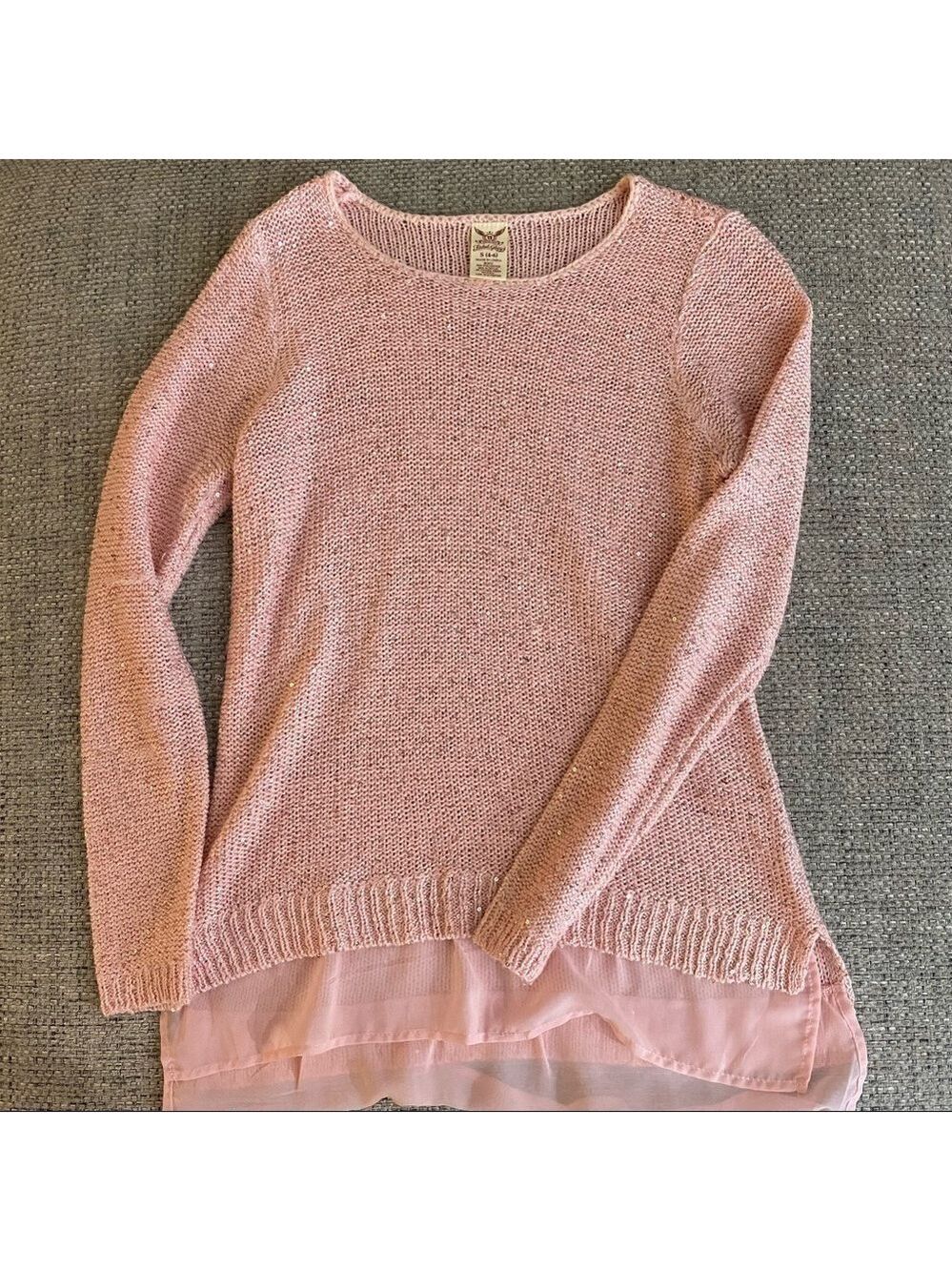 *4 for $25*  Faded Glory Pink Glitter Sweater